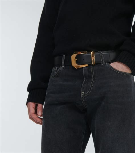 versace collection adjustable medusa head leather belt|versace medusa buckle leather belt.